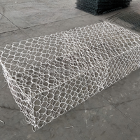 Panier gabion hexagonal en fil d'acier galvanisé, maille tissée, cages à pierres, découpe et pliage, pour rivage de rivière, directement du fabricant