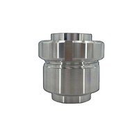Vannes anti-retour sanitaires en acier inoxydable, type union, conception de coupure manuelle à bille pour l'eau, générales, SS304/SS316, joint PTFE