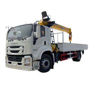 מכירה הטובה ביותר 1 סוזו 4*2 מנוף משאית רכוב עגור עם 8 טון 10 טון ישר פרוע משאית למכירה - Product Image 1