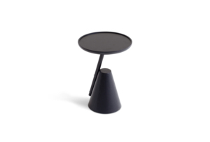 <span class=keywords><strong>Tavolino</strong></span> Rotondo Minimalista con Piano in MDF Laccato <span class=keywords><strong>Nero</strong></span>, Base in Ferro Opaco, Design a Pannelli, Ecologico e Durevole - Product Image 3