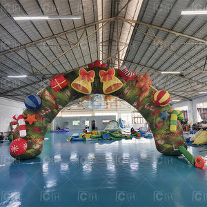 <span class=keywords><strong>Inflatable</strong></span> giáng sinh vòm trang trí thổi lên Santa cổng tò vò lối vào kỳ nghỉ trang trí - Product Image 3