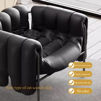 Moderne Luxus nordische Wohnzimmer Stühle Lounge Sofa Single Liege getuftet Leder faul Sitzmöbel einzigartige Komfort Designer