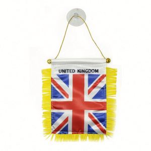 Wholesale Mini Pennant Car Flags United Kingdom <b>Window</b> Hanging <b>Suction</b> <b>Cup</b> Digital Printing - Product Image 2