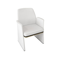 Chaises de salle à manger rembourrées en tissu au design minimaliste nordique pour réunions créatives, chaises de négociation à accoudoirs individuels