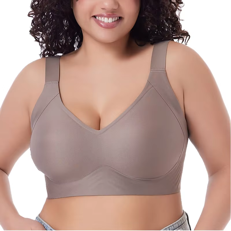 Sujetador De Mujer Wide Side Wing Back Fat Control Bra Big Breasts Minimizer with Shock-Absorbent Support Plus Size Bralette