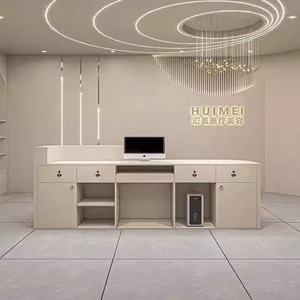 Mostradores de Recepción de Madera Ecológicos Modernos de Alta Calidad Personalizables para Centros Comerciales, Escuelas, Hospitales, Edificios de Oficinas, Cafeterías - Product Image 5