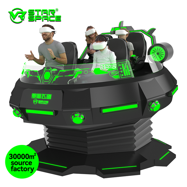 VR Star Space Play Station 5 Spaceship Simulator Et Virtual Reality 9D Magic Simulator Machine 4Seats 360 UFO VR Game Machine