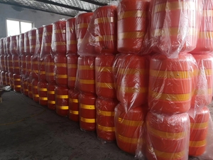 Tùy chỉnh màu vàng đôi chống va chạm cán hộ Lan Tôn sóng hệ thống giao thông an toàn quay đường cao tốc Con lăn tai nạn EVA Con lăn rào cản - Product Image 5