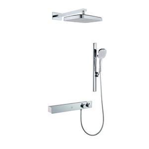 Vimijia Luxury All-Copper 520mm Concealed Digital Display Thermostatic Three-Function Handheld Hot Cold Top Faucet <b>Bath</b> Shower - Product Image 3