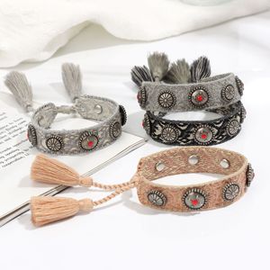 Bracelet personnalisé multicolore tissé à la main, de haute qualité, élégant, tissé à la main, mon logo, tissé mexicain, rivet, bracelet personnalisable - Product Image 6