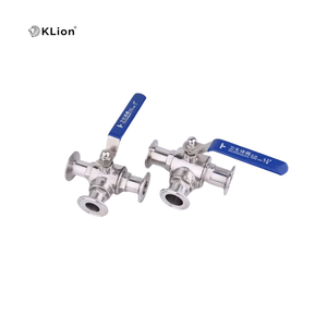 วาล์วบอลแบบปลดเร็ว KLION RTS DN15 สแตนเลส 304 เกรดอาหาร วาล์วบอลแบบสามทางชนิด Sanitary L/T พร้อม Tri-clamp แบบแมนนวล - Product Image 3