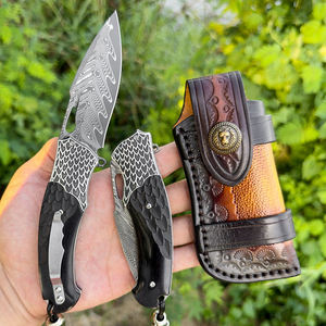 Coltello Pieghevole Premium Desert <span class=keywords><strong>Eagle</strong></span> in Acciaio Damasco VG10 a 89 Strati con Manico in Legno di Ebano e Impugnatura in Acciaio Inox 316 - Product Image 6