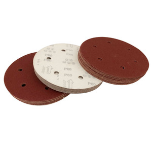 กระดาษทรายโฟมขัดเงาสำหรับรอยขีดข่วนบนกระจกรถยนต์ แผ่นขัดอลูมิเนียมออกไซด์สีขาวขนาด 5 นิ้ว กระดาษทรายแบบแห้ง - Product Image 1