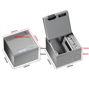ZDR-130B <span class=keywords><strong>creux</strong></span> caché 86 plaque frontale en acier inoxydable encastré sous la prise de boîte au sol - Product Image 6