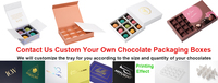 Boîte à chocolat rigide personnalisée en gros avec séparateurs, emballage de luxe pour bonbons, boîte cadeau en papier de qualité alimentaire pour truffes