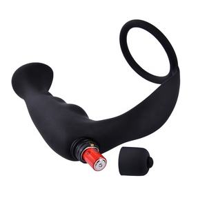 Hot Selling 10-Gang vibrierendes Prostata-Massage gerät mit Penis ring Silikon Anal Plug Sexspielzeug Metall Vibrator - Product Image 3