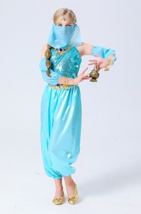 Fiesta de <span class=keywords><strong>Halloween</strong></span> películas Cosplay Jasmine princesa <span class=keywords><strong>disfraz</strong></span> vestidos danza del vientre disfraces - Product Image 3