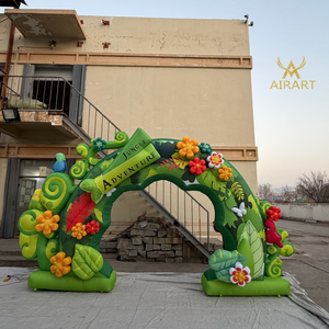 <span class=keywords><strong>Arche</strong></span> gonflable Forêt Tropicale pour Fête Jungle, Entrée Gonflable Arbre Tribal <span class=keywords><strong>Vert</strong></span> pour <span class=keywords><strong>D</strong></span>écoration - Product Image 6