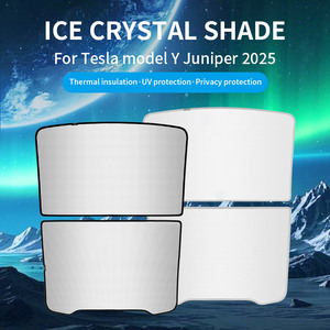 Parasole in <span class=keywords><strong>Vetro</strong></span> Effetto Cristallo per Tetto Tesla Model Y 2025, Aggiornamento per Model Y Juniper 2025 - Product Image 3