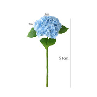 Hortensia Artificial de Tallo Único, Realista al Tacto, de Alta Calidad, en PE Suave, Bajo MOQ, Venta al Por Mayor