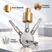 Cylindre de serrure en laiton de précision avec 3 clés, clé cruciforme, taille personnalisée disponible pour les distributeurs automatiques