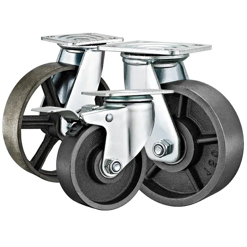3"4"5"6"8" Industrial iron heat resistant casters heavy duty trolley machinery wheels caster