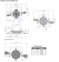 Diode LED infrarouge haute puissance à puce Epistar 8080, provenant directement de l'usine, 730nm 740nm 810nm 850nm, lumière de moniteur 1W 2W 3W, LED haute puissance