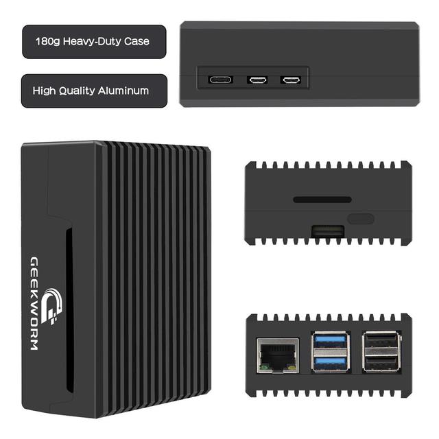 Raspberry Pi 5 Case Heavy-duty Aluminum Passive Cooling Case Shell Enclosure for Pi 5
