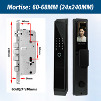 Cerradura de Puerta Exterior Inteligente e Impermeable Sinon con Cámara, Cerradura de Puerta Inteligente con Cámara y Huella Digital, Cerradura de Puerta Inteligente con Cámara