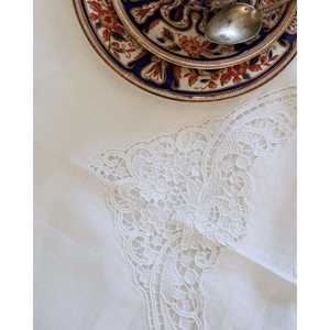 Mirellas Burano Embroidered Egyptian Cotton <b>Bedspread</b> Single Bed Sheet <b>Set</b> 4pcs Plain Linen for Home Hospital Use Solid Pattern - Product Image 1