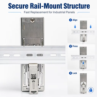 Alimentation électrique DC-DC sur rail DIN LEYU DDR-120D-12 12V 10A 24V 5A 120W avec isolation 4KV pour l'automatisation industrielle et le contrôle PLC