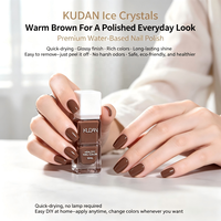 Vernis à ongles KUDAN 40 teintes non toxiques à base d'eau, facilement pelable, pour manucure DIY à domicile, certifié cosmétique UE, approvisionnement en gros