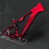 Rangka Sepeda Listrik Karbon Model Terbaru Szzsbike 2025 CEF69 untuk Motor Bafang M560/M510 Rem Cakram Sepeda Gunung Ban Lebar