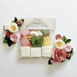 Kit artisanal de fleurs en feutre 3D pour enfants, nouveau design, fait à la main, usine, vente en gros, - Product Image 1