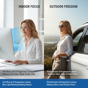 เลนส์โฟโตโครมิก ไดออปเตอร์ <span class=keywords><strong>125</strong></span> 150 มัลติโฟกัส ป้องกันแสงสีฟ้า แว่นตาอ่านหนังสือ ป้องกันดวงตาจากหน้าจอโทรศัพท์ ใช้ได้ทั้งในบ้านและนอกบ้าน - Product Image 3