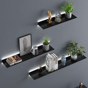 Estantería de pared emisora de luz Estantería de pared para colgar en la pared Almacenamiento en el hogar Estante de exhibición para sala de estar - Product Image 1