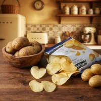 Oferta Especial: Snacks Saludables Listos para Comer para la Familia, 2.5kg de Papas Fritas Saladas y Crujientes para Fiestas y el Tiempo Libre Diario