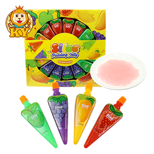 Wholesale Four Fruit Flavored Sweet <strong>Jelly</strong> &amp; Pudding in Pizza Shape Bottles Bulk Fruity Packaging - Product Image 1