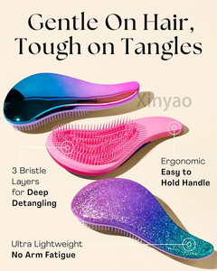 <span class=keywords><strong>Brosse</strong></span> à <span class=keywords><strong>cheveux</strong></span> personnalisée avec logo, <span class=keywords><strong>brosse</strong></span> démêlante douce, <span class=keywords><strong>brosse</strong></span> lissante <span class=keywords><strong>pour</strong></span> <span class=keywords><strong>cheveux</strong></span> humides ou secs avec poils flexibles <span class=keywords><strong>pour</strong></span> femmes, enfants, hommes - Product Image 4