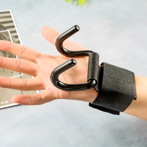 Vente en gros de haute qualité en néoprène pour entraînement sportif, fitness, <span class=keywords><strong>musculation</strong></span>, haltérophilie, crochets avec sangles de poignet - Product Image 5
