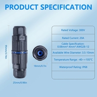 Boîte de jonction étanche IP68 pour extérieur, connecteur de câble électrique à 2 voies, connecteurs de fils à levier remplaçables pour AWG 28-12