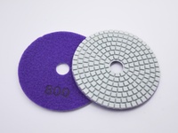 Jeu de 8 tampons de polissage diamantés humides/secs de 4 pouces pour meuleuse d'angle pour machines de fabrication de planchers en béton de pierre de granit