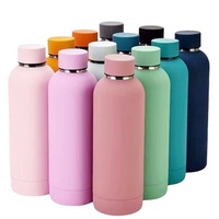Best-seller Bouteille à vide isolée à double paroi en acier inoxydable avec couvercle Bouteilles d'eau de voyage promotionnelles et écologiques