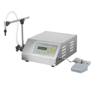 Machine de remplissage liquide de contrôle de pédale de petit modèle de table pour le plastique électrique de boisson de thé de lait de jus de fruits pour la nourriture