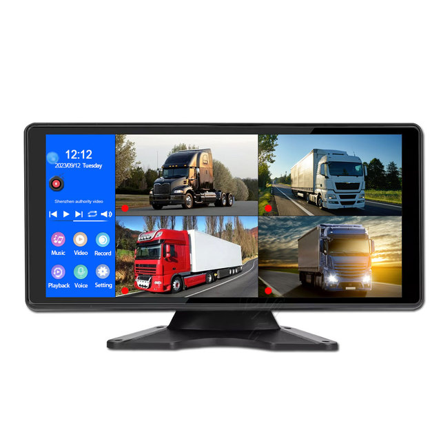 10.36 Inch Bus Monitoring 4 Way Camera System Monitoring Bsd Blind Area Car Camera Bus Truck Car Multimedia Monitoring Machine