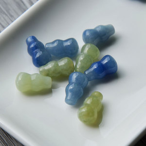 Perles de gourde en jade Xiuyan naturel 8x14mm pour la fabrication de bijoux, perles en vrac, accessoires DIY - Product Image 3