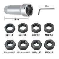 Kit de réparation de filetage d'essieu automobile 10 pièces, embout de 1/2 pouce, outils métriques M20 M22 M24