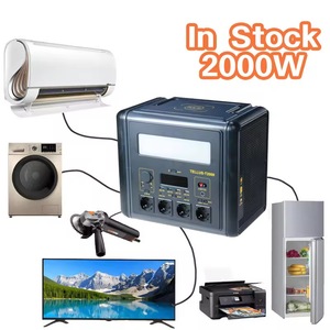 Estación de Energía Solar Portátil de 2000W, Batería LiFePO4 de 480000mAh, 110V/220V, Compatible con Coches de Camping, Onda Sinusoidal Pura - Product Image 3