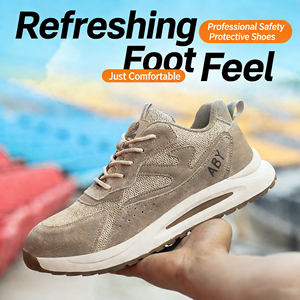 Chaussures de sécurité respirantes pour hommes avec embout en acier – Légères, anti-écrasement et anti-perforation pour la construction - Product Image 1