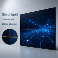 Mur vidéo LCD 55 pouces à prix abordable, écran publicitaire à cadre fin de 3,5 mm pour centre commercial et magasin de détail